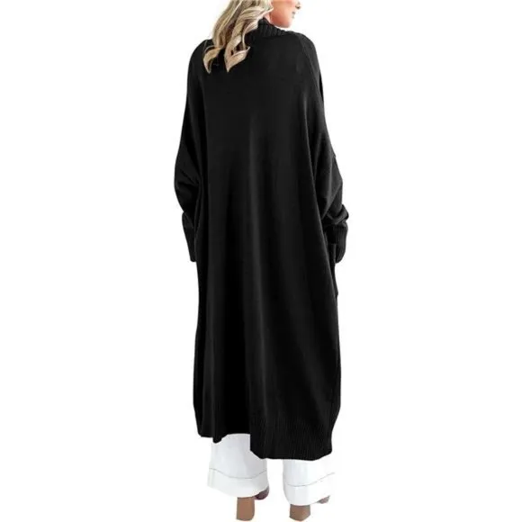 Women's Long Cardigan Sweaters Knit Oversized Open Front Warm Coat with Pockets