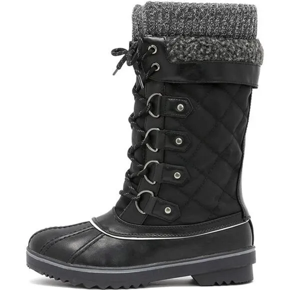 Women's Mid Calf Waterproof Winter Snow Boots