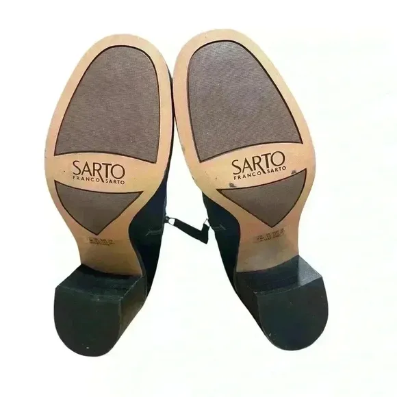 Women's Sarto By Franco Sarto Matisse Bootie black suede shoes size 7.5