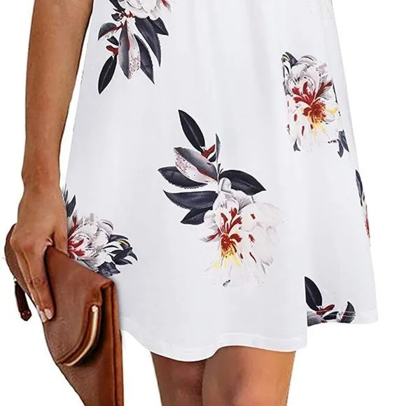 Women's Sleeveless Summer Casual Swing Beach Dress