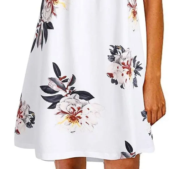 Women's Sleeveless Summer Casual Swing Beach Dress