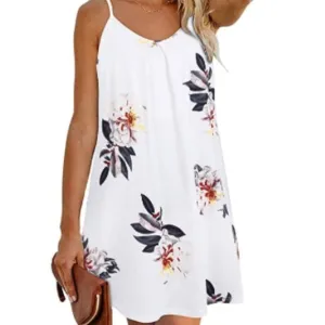 Women's Sleeveless Summer Casual Swing Beach Dress