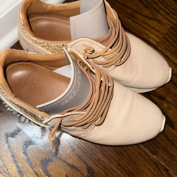 Women's Tan Fringe Sneakers