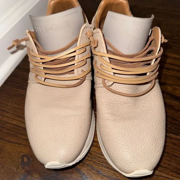 Women's Tan Fringe Sneakers