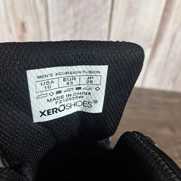 Xero Xcursion Fusion WP Hiking Boot Black Titanium Men's Sz 10 (VGC)