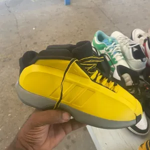 Yellow and Black Chunky Sneakers Kobe Adidas Men 9 fits lady size 10.5 preowned